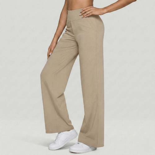 Stretch High-Waist Business Casual Pants - Beige