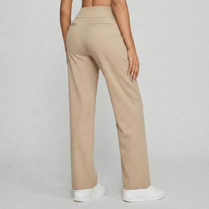 Stretch High-Waist Business Casual Pants - Beige