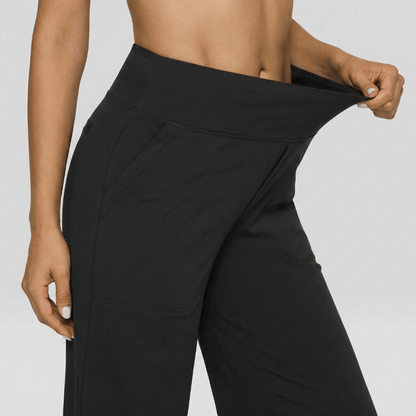 Stretch High-Waist Business Casual Pants - Black