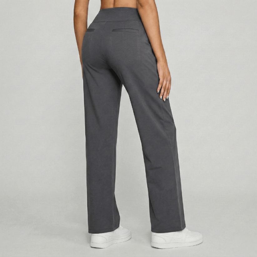 Stretch High-Waist Business Casual Pants - Gray