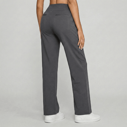 Stretch High-Waist Business Casual Pants - Gray