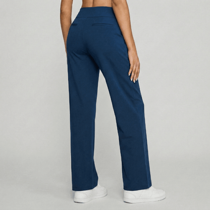 Stretch High-Waist Business Casual Pants - Blue Sapphire