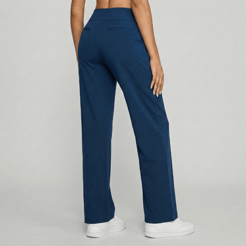 Stretch High-Waist Business Casual Pants - Blue Sapphire