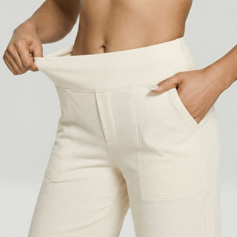 Stretch High-Waist Business Casual Pants - White